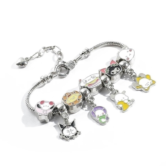Silver Plated Sanrio Hello Kitty Character Themed Charm Bracelet - Picture 4 of 7